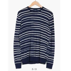 NWT Peter Millar Offshore Uneven Stripe linen merino silk blend sweater  - XL